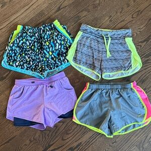 All in Motion Purple and Black Athletic Shorts